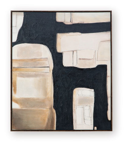 Feyville - Wall Art - Black / Brown / Cream