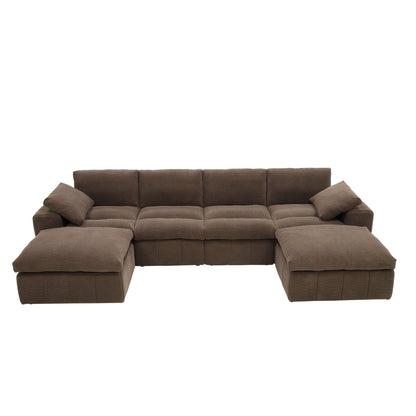 Sectional, Large Arms, Toss Pillows Included