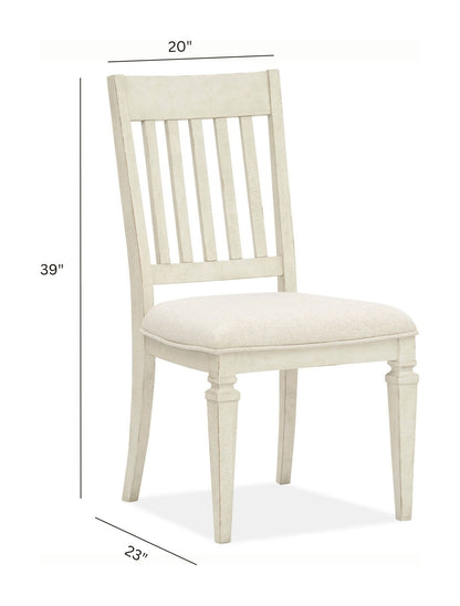 Newport - Dining Side Chair With Upholstered Seat (Set of 2) - Alabaster