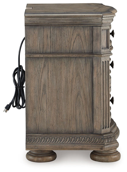Ardenfield - Three Drawer Night Stand - Light Brown