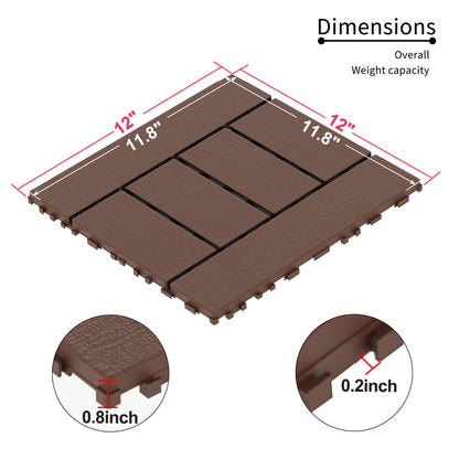 H Style Diy Module Interlocking Patio Deck Tiles