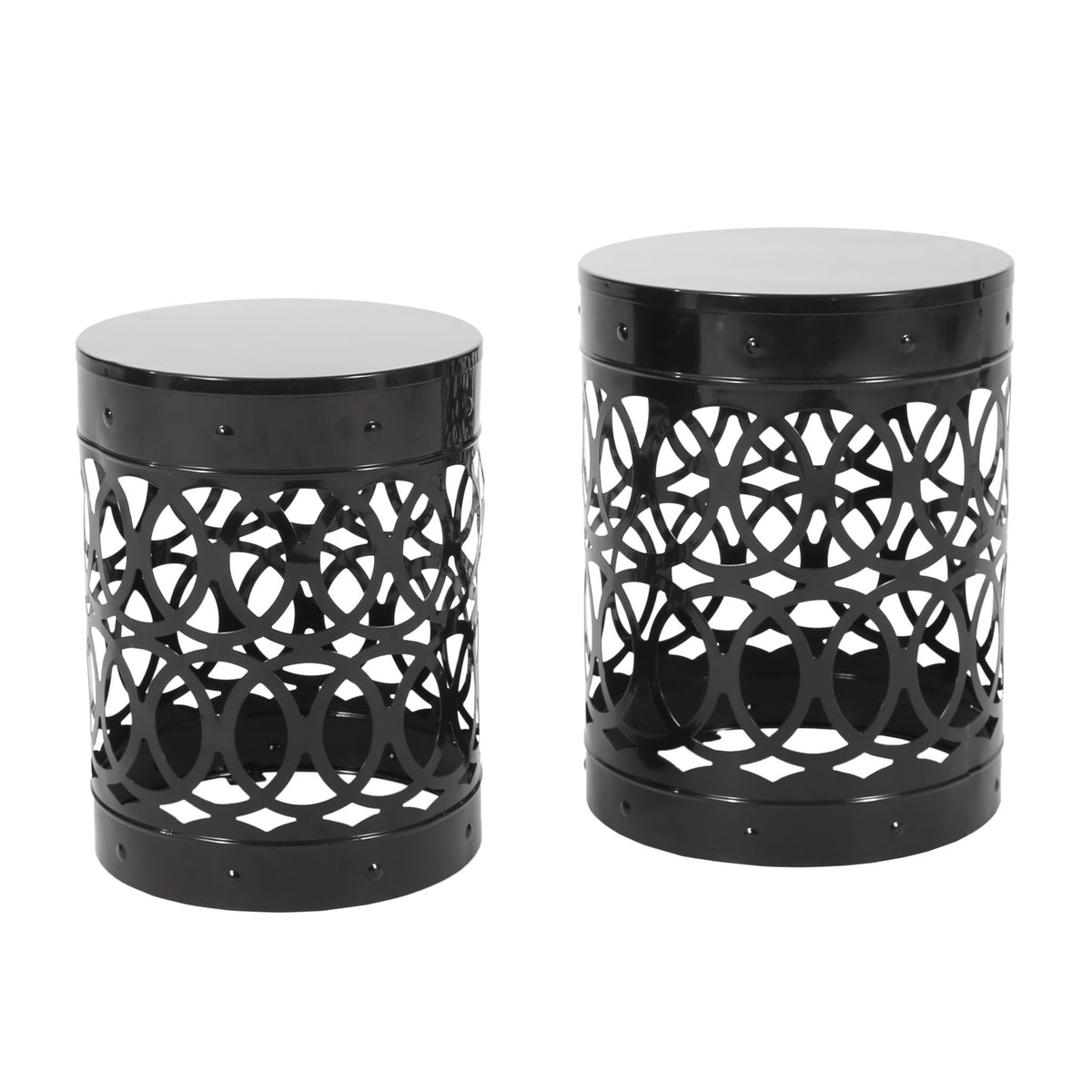 Delight - Powder Coated Iron End Table (Set of 2)
