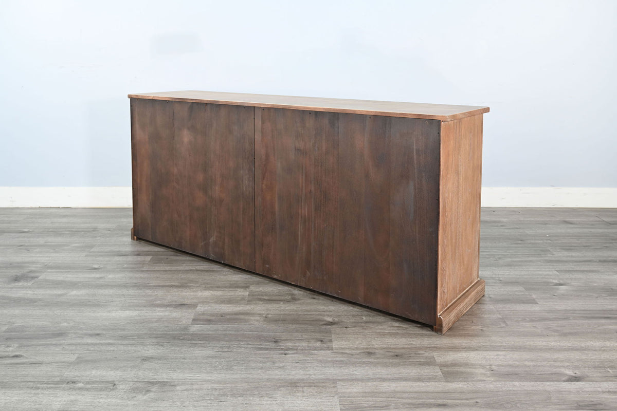 Elena - Modern Wood Display Cabinet With Arched Glass Doors - Umbra / Oak Grove