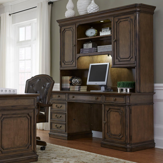 Amelia - Jr Executive Credenza Set - Antique Toffee