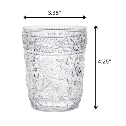 Paisley Acrylic Glasses Drinking (Set of 4)