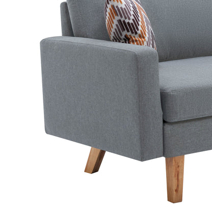 Bahamas - Minimalistic Sofa With 2 Throw Pillows