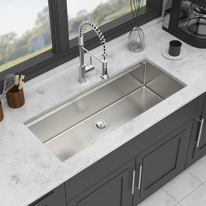 Undermount Workstation Kitchen Sink Stainless Steel Single Bowl