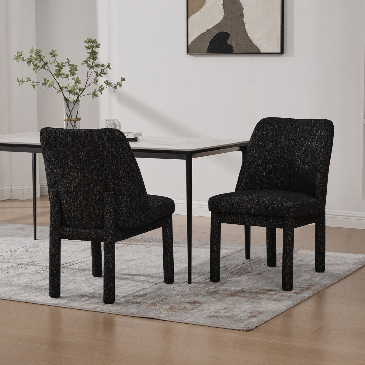 Wide Minimalist Dining Chair