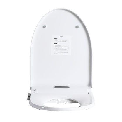 Smart Bidet Toilet Seat & Side Knob Adjustable Heated Seat With Water Temperature And Pressure Adjustment Portable Bidet - White