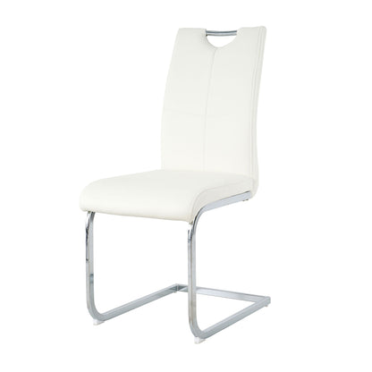 Modern Dining Chairs With Padded Seat And Metal Legs