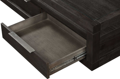 Oxford - Two Drawer Rectangular Coffee Table - Basalt Gray