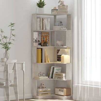 L-Shaped Corner Bookshelf
