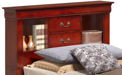 Traditional Style Bookcase Storage Bed