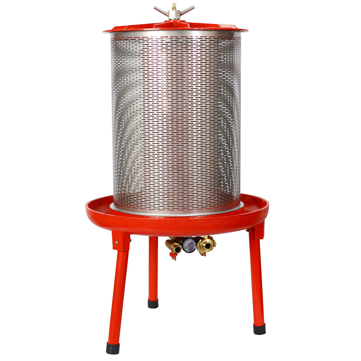 Hydraulic Fruit Wine Apple Press 5.3 Gallon / 20L For Wine Cider Making - Red
