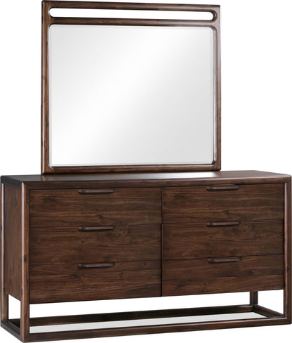 Sol - Beveled Glass Wall Or Dresser Mirror - Brown Spice