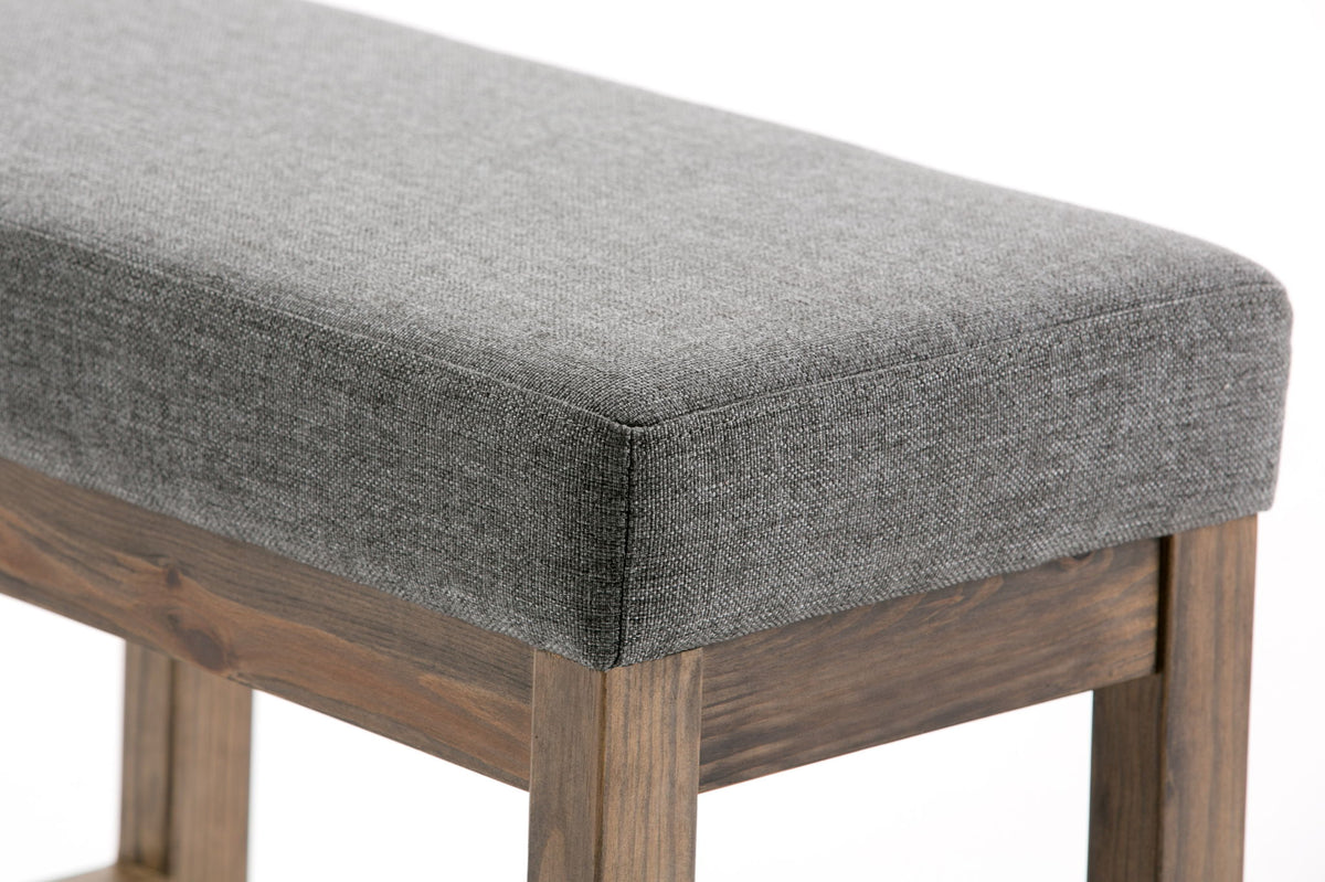 Milltown - Footstool Small Ottoman Bench - Gray