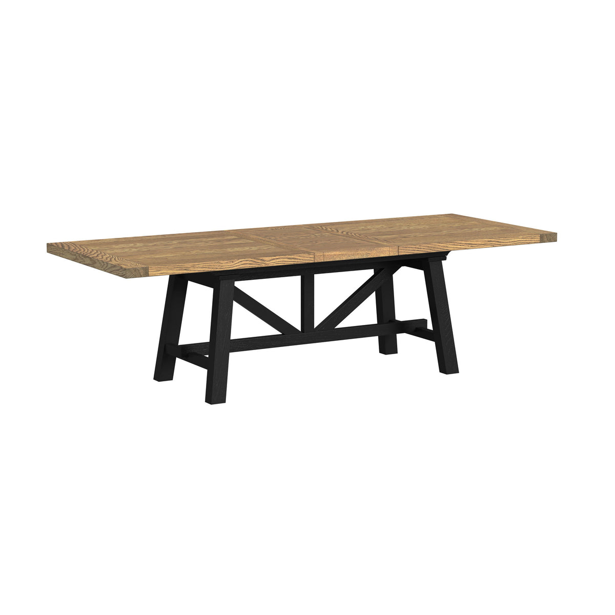 Hendricks - Trestle Table - Rustic Wheat / Raven
