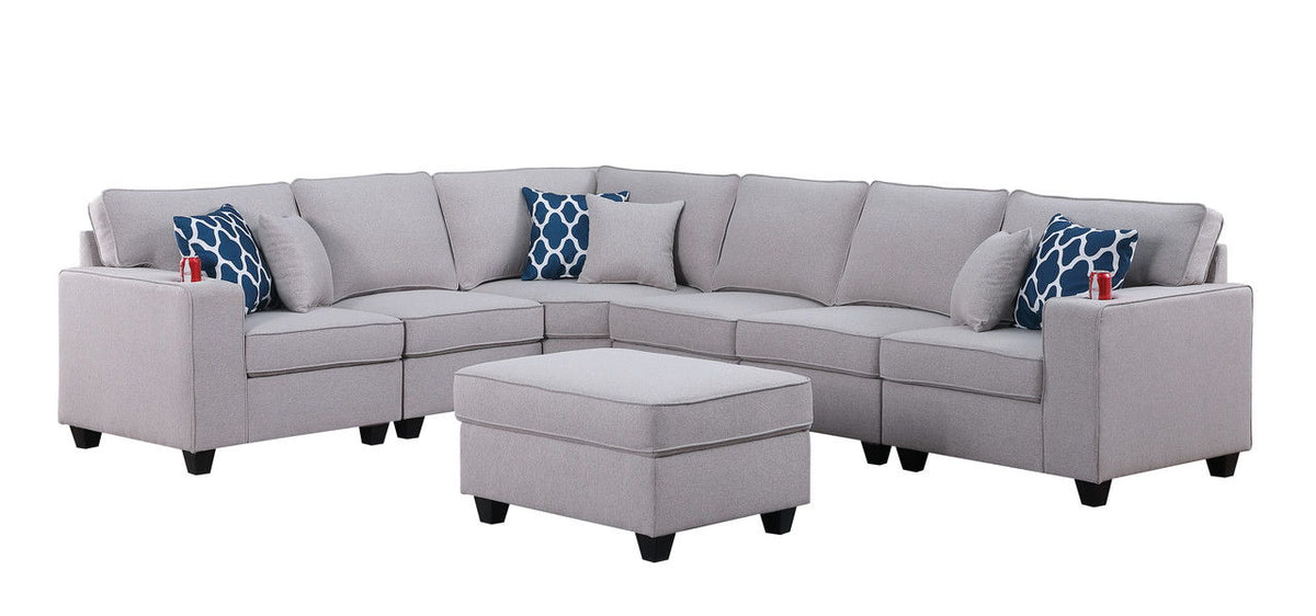 Cooper - Sectional Sofa With Ottomans And Cupholder