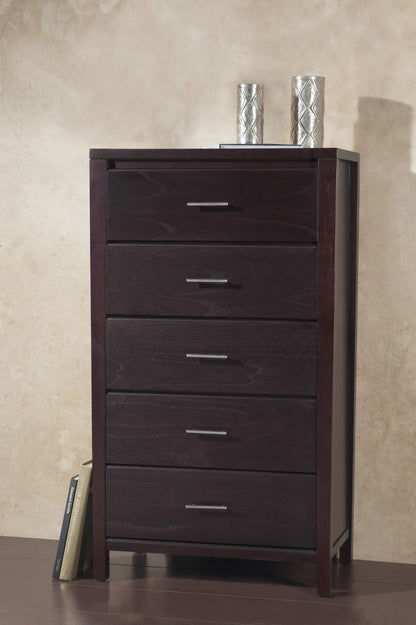 Nevis - Five Drawer Chest - Espresso (2024)