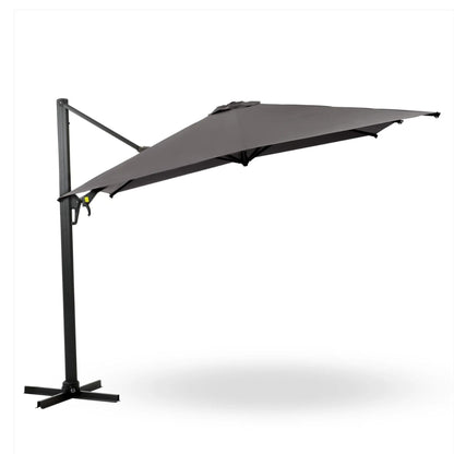 Round Cantilever Patio Umbrella With 360 Rotation & Infinite Tilt Adjustment