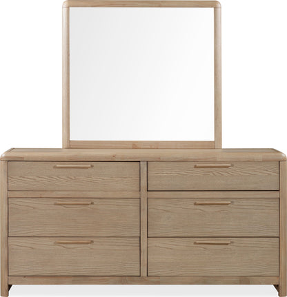 Furano - Six Drawer Ash Wood Dresser - Ginger