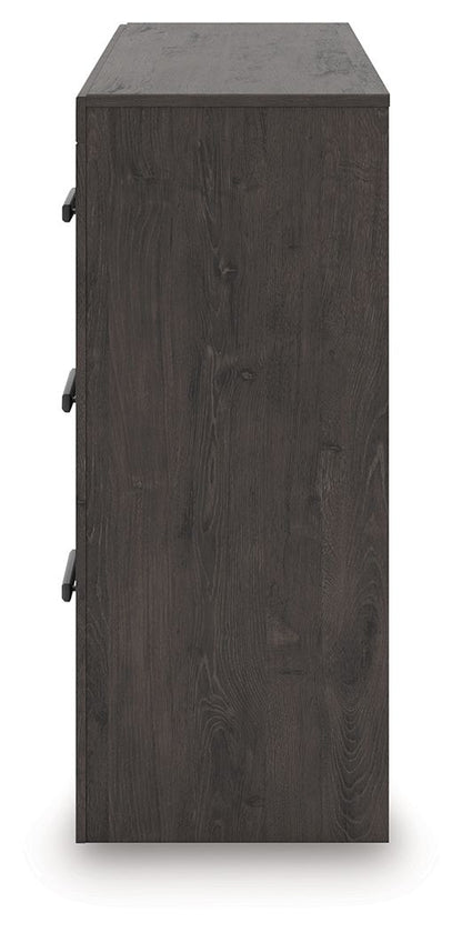 Prendonea - Six Drawer Dresser - Charcoal