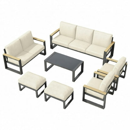 Modern Outdoor Sofa Set With Coffee Table