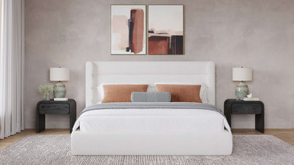 Formosa Frank - Upholstered Wingback Platform Bed