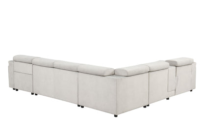 Harvey - Power Recliner Sectional Sleeper - Beige