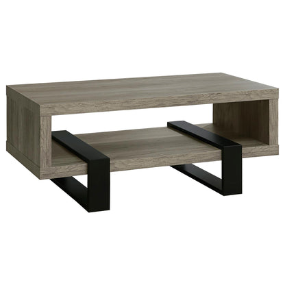 1 Shelf Coffee Table Design And Accents - Gray