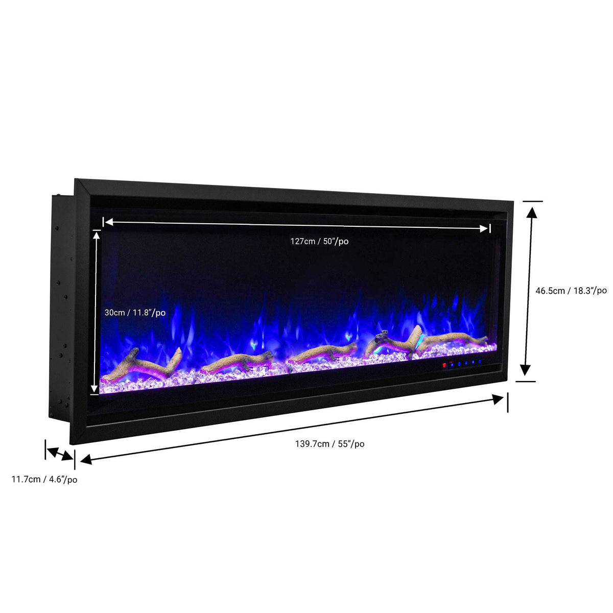 Electric Fireplace With Frame
