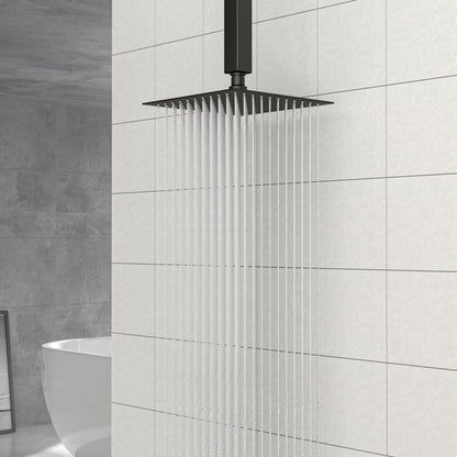 8" Square Rain Shower Head, Ceiling / Wall Mount Stainless Steel Bath Fixture