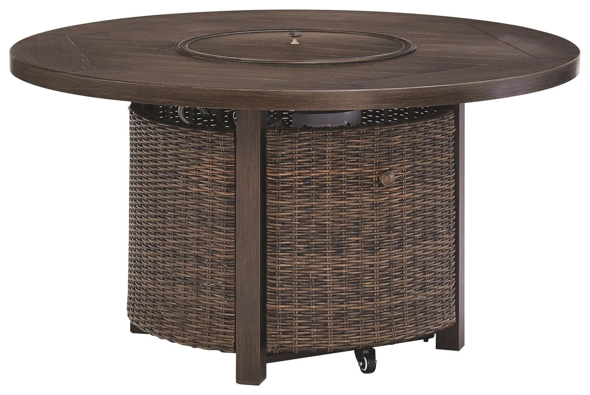 Paradise Trail - Round Fire Pit Table - Medium Brown