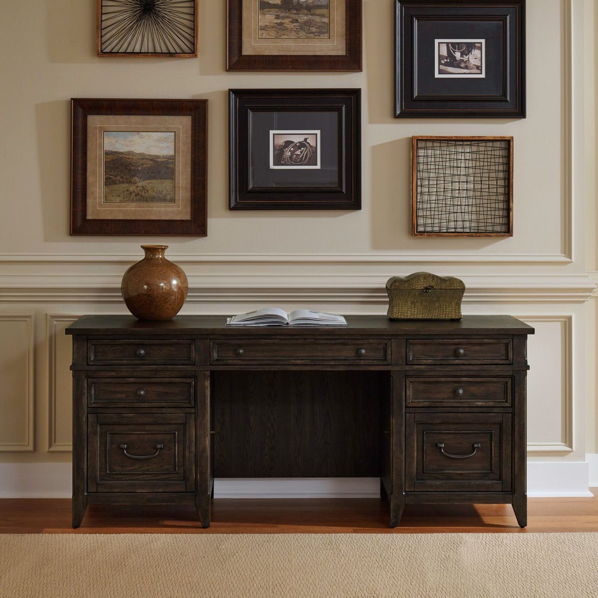 Paradise Valley - Executive Credenza - Saddle Brown