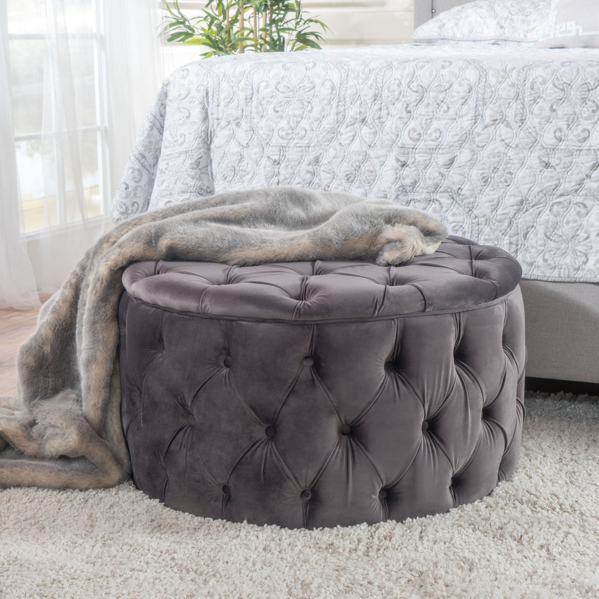 Modern Glam Ottoman
