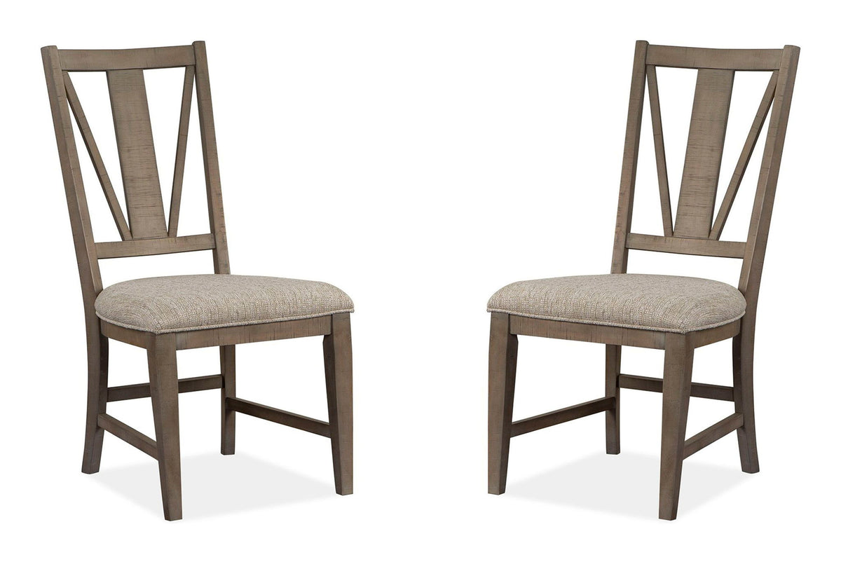 Paxton Place - Dining Side Chair With Upholstered Seat (Set of 2) - Dovetail Gray