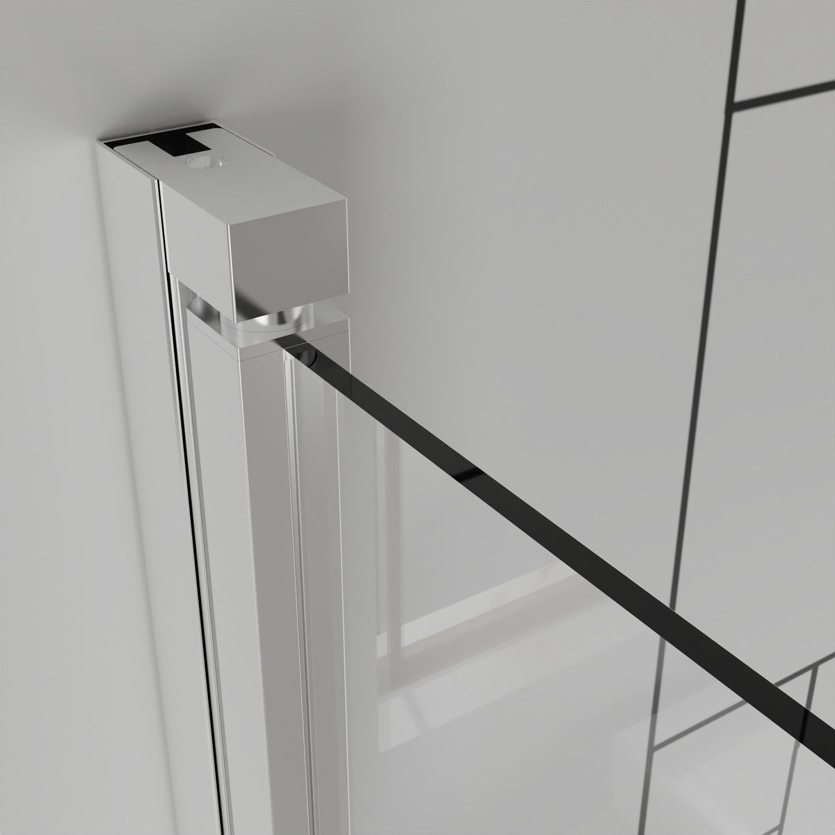 Bifold Frameless Shower Door With Tempered Clear Glass