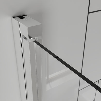 Bifold Frameless Shower Door With Tempered Clear Glass