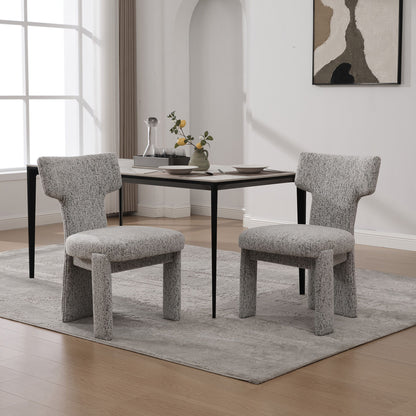 Armless Curved Back Accent Chairs
