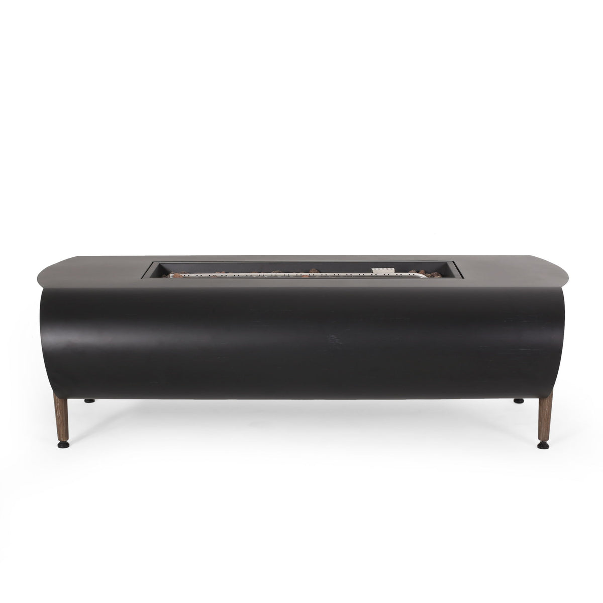 Vernon - Rectangle Fire Pit 50, 000 Btu - Dark Gray