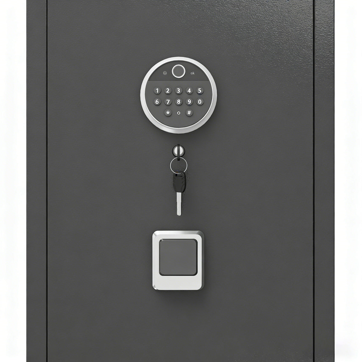 Rifle Safe, Biometric & Keypad Lock, Adjustable Gun Racks With Built In Alarm System