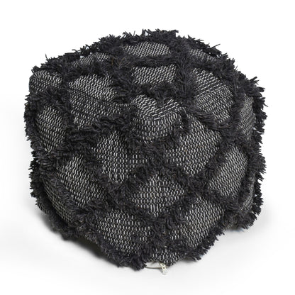 Jumanji - Handcrafted Wool And Cotton Pouf - Brown