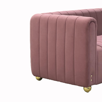 Sofa With Vertical Stripes With Accents