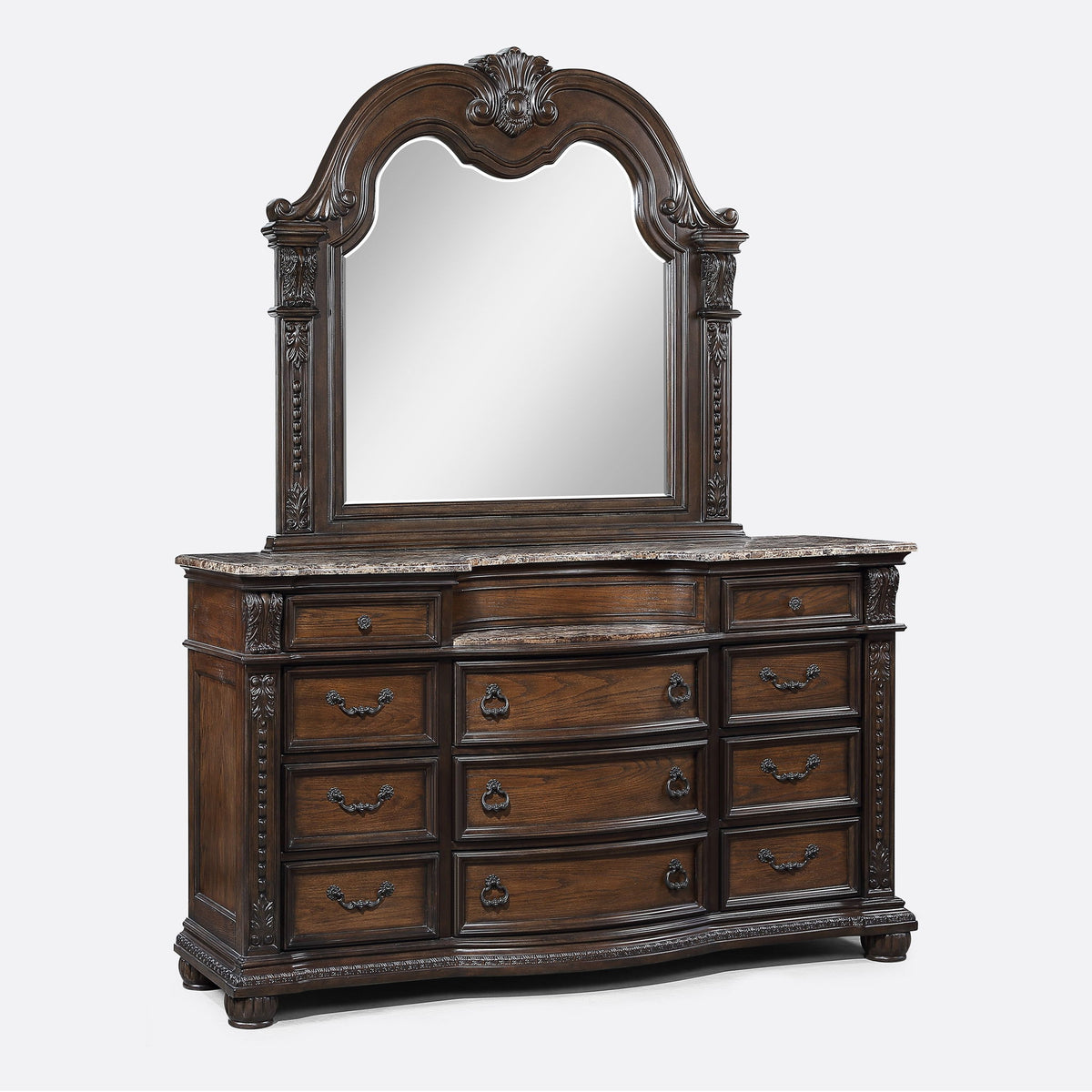 11 Drawer Dresser - Brown / Coffee