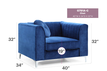 Contemporary Sloped Armchair