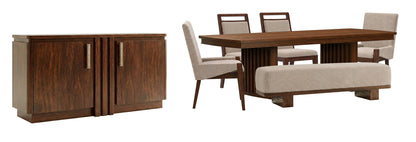Reena - Extendable Trestle Dining Table Set