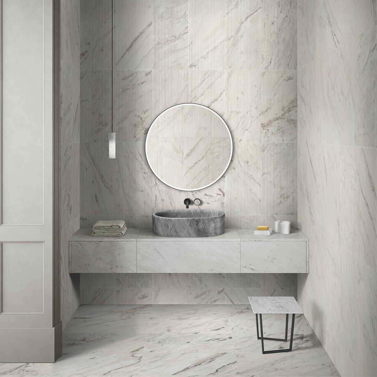 Bathroom Vessel Sink, Semi Polished Surface