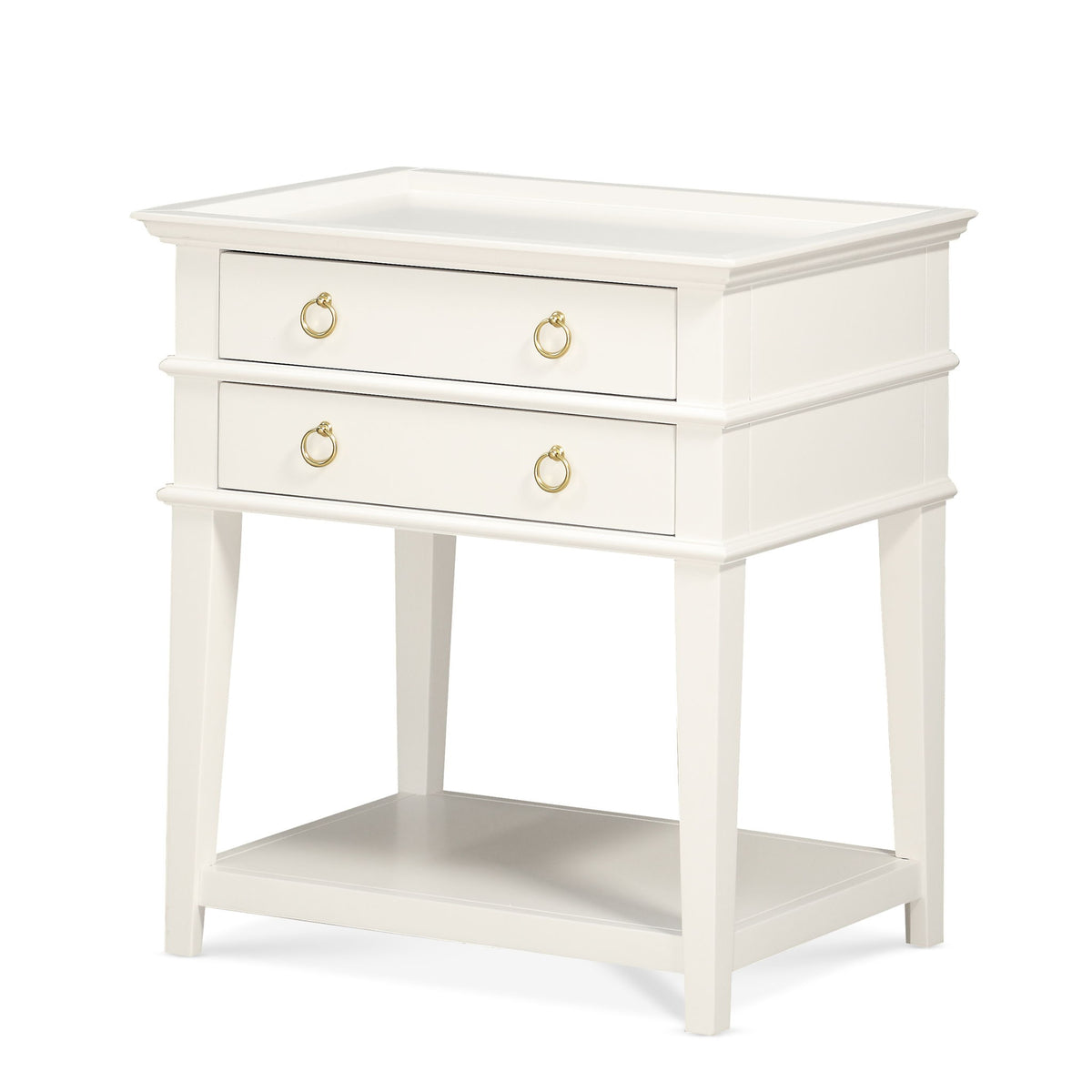 Carmona - 2 Drawer Tray Top Nightstand Pulls