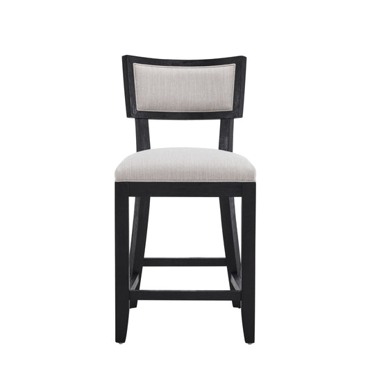 Upholstered Counter Height Bar Stools With Comfy Back (Set of 2)