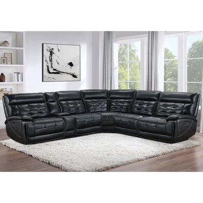 Hayden - Dual Power Reclining Sectional Sofa - Black